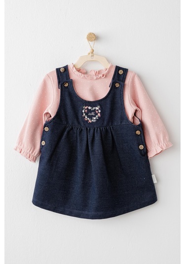 Kız Bebek Elbise Takım Dress Set Mon Petıt Amour Ac26090 Denim