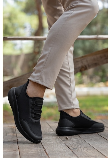 D0126 Günlük Ortopedik Erkek Sneaker Spor Ayakkabı Siyah