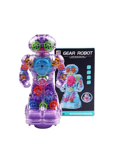Sesli Ve Işıklı 360 Derece Dönen Oyuncak Robot