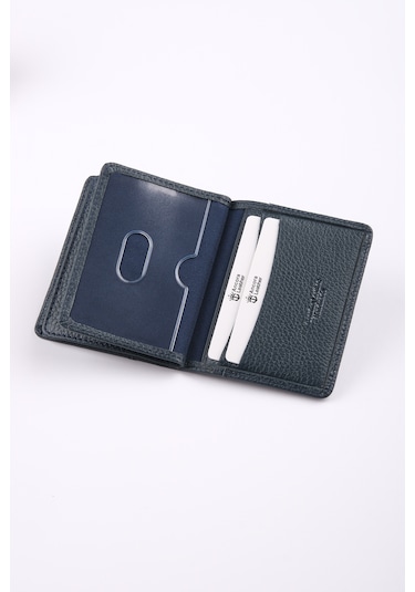 Ancora Leather Hakiki Deri Kartlık-26207 Lacivert