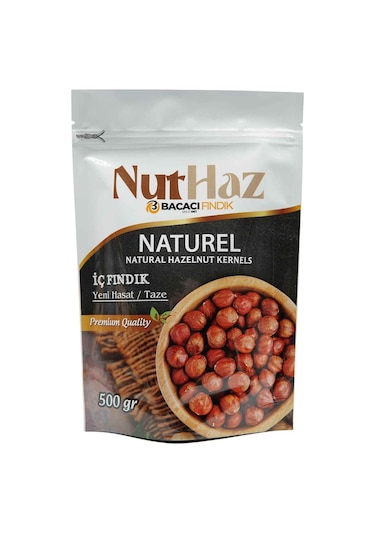 NutHaz Naturel Çiğ İç Fındık Doypack 500 G