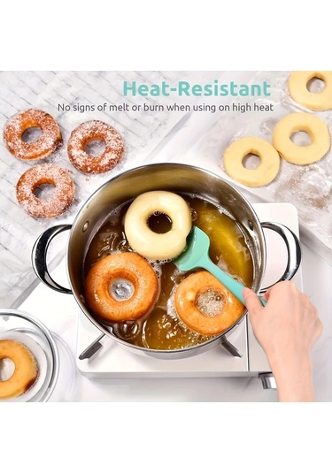 Chenkestoreone 4 Adet Mor Yüksek Isıya Dayanıklı Silikon Spatula Seti: Yapışmaz Pişirme Ekipmanları İçin Esnek Mutfak Karıştırma Ve Pişirme Aparatı Mor