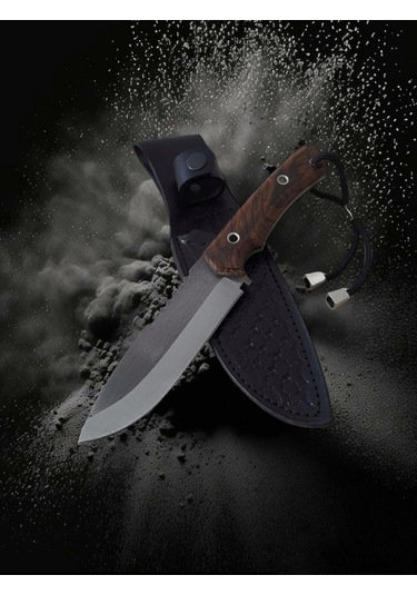 Bushcraft Av Bıçağı Kamp Bıçağı Kahverengi - Gümüş