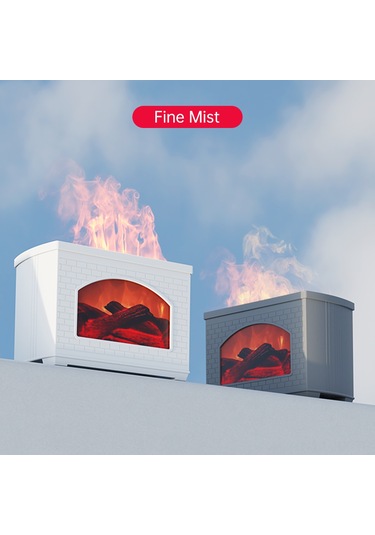 Kangvka Beyaz Usb Isıtıcı Aromaterapi Makinası: 3d Alev Efekti, 270ml Buharlayıcı, Yağ Ekleme, Su Yokken Kapanma, Sessiz Çalışma