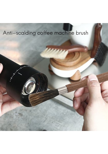 Kahve Değirmeni Fırçası, Ahşap Saplı Ve Pratik Tasarım Ahşap