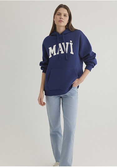 Mavi - Mavi Logo Baskılı Mavi Sweatshirt 1600361-70722