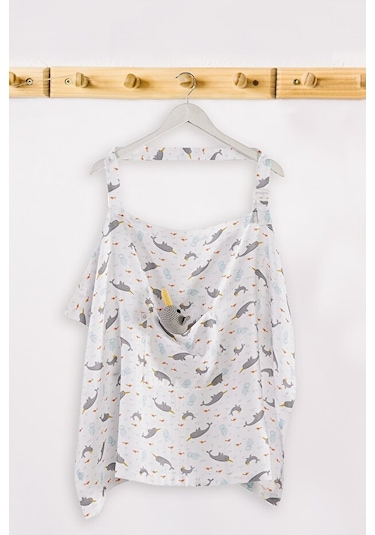 Unicorn Fish Muslin Bebek Emzirme Önlüğü