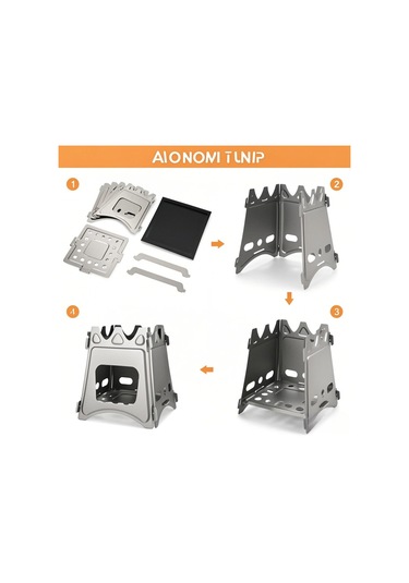 Vkemall Aomiun Titanyum Kamp Ocağı Ws009 Küçük Gümüş