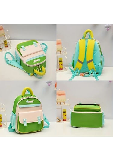 Honeybeeshop Mavi Pembe Yüksek Kaliteli Anaokulu Sırt Çantası 3-6 Yaş Ayarlanabilir Askılar Dayanıklı Mavi Pembe