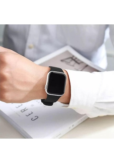Apple Uyumlu iPhone Watch Ultra 2 9 10 Silikon Kordon Kayış S m Beden 38 40 41mm