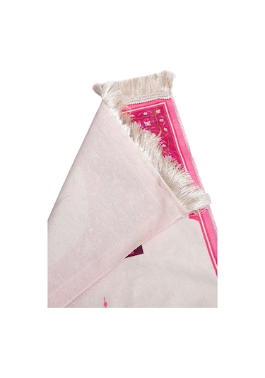 Cami Desenli İsimli Çocuk Seccadesi - İsme Özel Nakışlı - Pembe Pembe