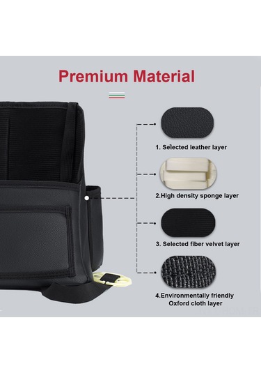 Suofeng Araba Koltuğu Arası Çantı - Eldiven Kutusu Askılı Depolama, Araç İçi Mendil Kutusu Ve Çok Amaçlı Organizer, H706 Siyah Deri Desenli A Modeli