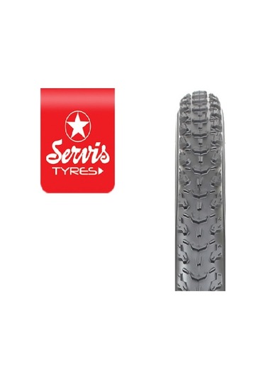 Servis 26 Jant 26x195 Dış + İç Lastik Set Siyah