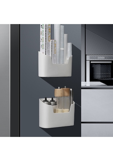 Kosona Duvar Montajlı Banyo Malzemeleri Depolama Kutusu - Delik Açmadan Dolap Arka/ön Organizatörü Beyaz - Dayanıklı Materyal İle Ev İçinde Çeşitli Kullanim Seçenekleri Diğer