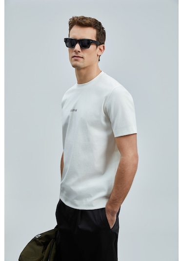 Lufian Erkek T Shirt 111020235 Kırık Beyaz KIRIK BEYAZ