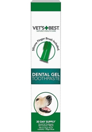 Vets Best Köpekler İçin Diş Macunu ve Parmak Diş Fırçası