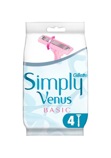 Gillette Simply Venus 3 Basic Kullan At Kadın Tıraş Bıçağı 4 Adet