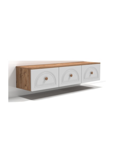 Bohem Tarz 135cm 3 Kapaklı Mdf Kapak Tv Ünitesi Çam