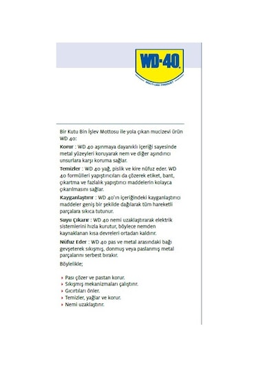 Wd-40 Çok Amaçlı Pas Sökücü Plastik Galon 5 L
