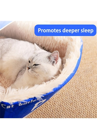 Geeroyoo Tamamen Kapatılmış Bisküvi Kutusu Kedi Yatağı Güvenli Japon Stil