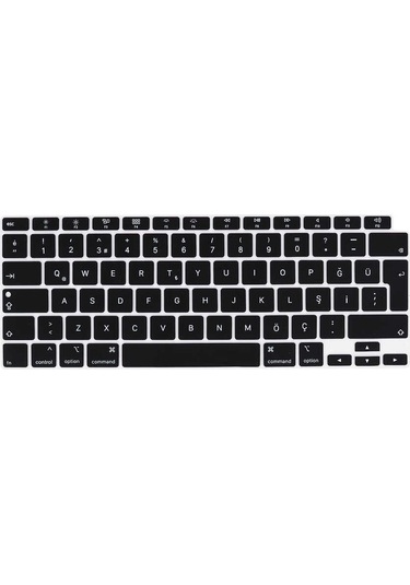Macbook Uyumlu 13.3’ Air 2020 A2337 Zore Klavye Koruyucu Silikon Ped Siyah