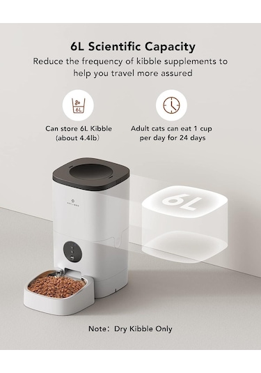 Petlibro Wifi 6l Sesli Otomatik Evcil Hayvan Besleyici