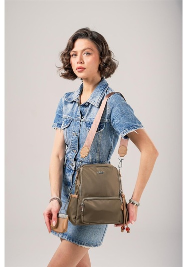 Ççs Kadın 18027 Sırt Ve Omuz Çantası Yeşil