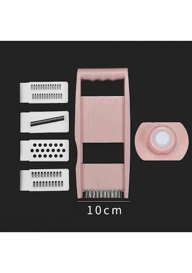 Patates Parçalama Makinesi Dilimleme Kıyıcı Sebze Doğrama Ev Mutfak Çok Fonksiyonlu Turp Kazıyıcı Kaba Planya Pembe