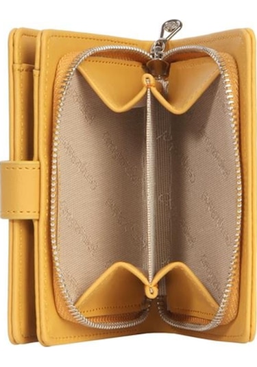 Cengiz Pakel Kadın Mini Boy Çıt Çıt Detaylı Cüzdan 65315 - Hardal 65315-hardal Hardal