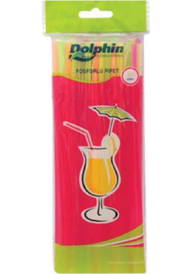 Supertrend Fosforlu Renkli Pipet 5mm X 21cm - 50 Adet