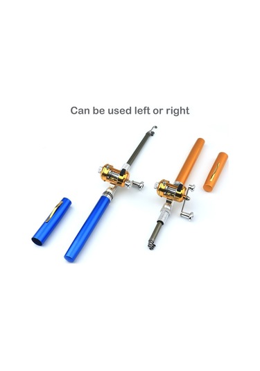 Ap 1m Olta Makarası Combo Set Teleskopik Taşınabilir Cep Kalem Tarzı Olta Direği - Kırmızı