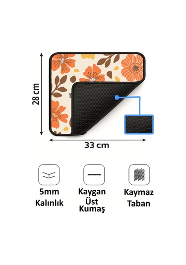 Motto Think Mod Tasarımlı 33x28 Cm Mousepad Kaymaz Taban Rahat Konforlu Mouse Pad