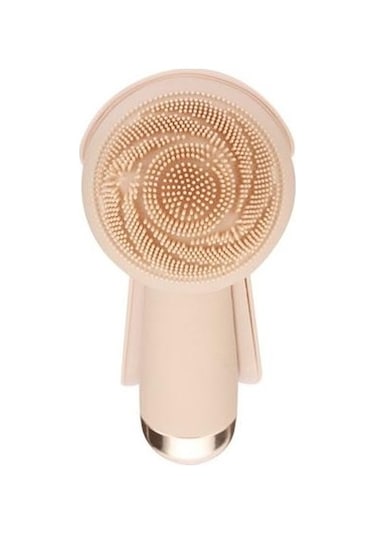 Elektrikli Yüz Güzellik Temizleyici Masaj Fırçası Su Geçirmez Silikon Yüz Güvenli Cilt Dostu Yumuşak Silikon Kıllar Scrubber Elektrikli Yüz Temizleme Cihazları 4kja8c Bej