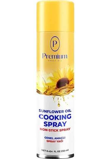 Premium Cooking Spray, Hafif Ve Pratik Pişirme Ayçiçek Yağı Spreyi 250 Ml