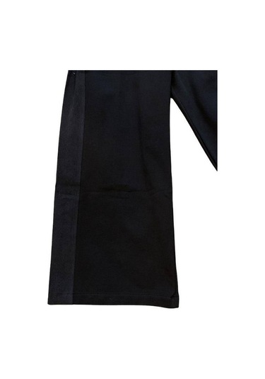 Zekids Kız Çocuk Yanları Denim Garnilli 2 İplik Pantolon-15038 Siyah