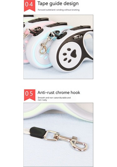 Soulader Tek Tıklamayla Kilitlenebilir Otomatik Geri Sarımlı Köpek Tasma Kayışı, Yürüyüş Ve Eğitim İpi, Küçük Orta Büyük Irklar İçin Uzayabilir Tasmalar