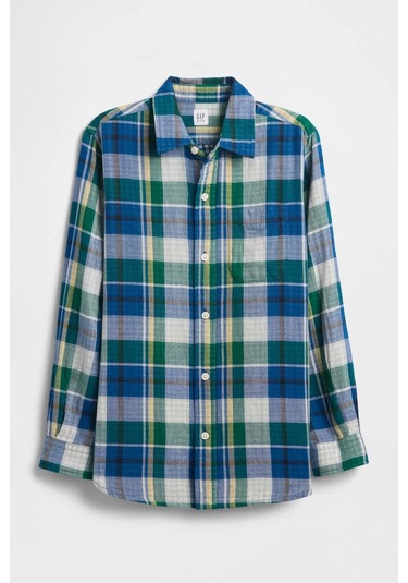 Gap V-ls Transitional Çocuk Gömlek Yesil