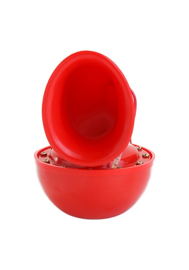 Springsun 12v Kırmızı Elektrikli Boğa Boynuzu Hava Klarneti - 200db Yüksek Ses, Araba Motosiklet Kamyon Gemi İçin - Dayanıklı Abs Ve Metal Malzeme