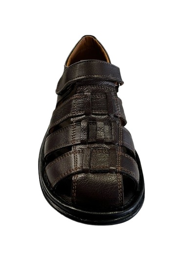 Castle Black 8520 Erkek Hakiki Deri Sandalet Kahverengi