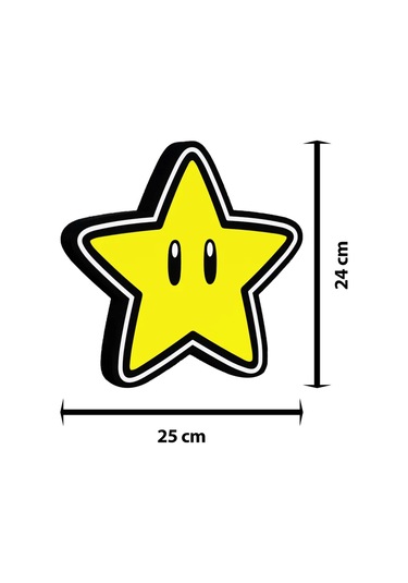 Süper Mario Yıldız Dekoratif Led Aydınlatma Çok Renkli