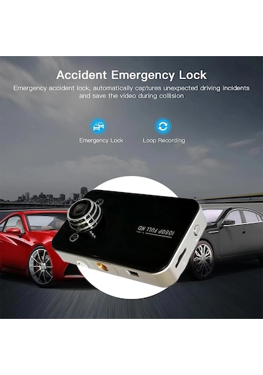 Zilinn Full Hd 1080p Araç Dashboard Kamera Dvr, Döngü Kayıt, Araç Sürücü Kaydedici, Gece Görüş, Destek 32gb Tf, 140 Derece Görüş Açısı