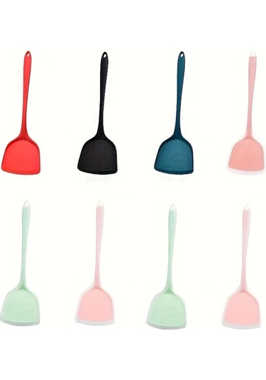 Chuangyinshop Yeşil Silikon Spatula, Yapışmaz Tava Özel, Yüksek Isıya Dayanıklı, Kalın Mutfak Aletleri Yeşil