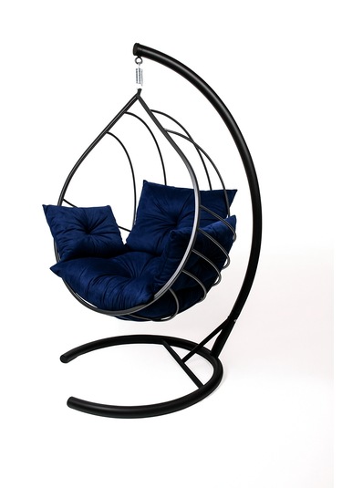 Damla Salıncak - Armut Salıncak Siyah Lacivert Minder