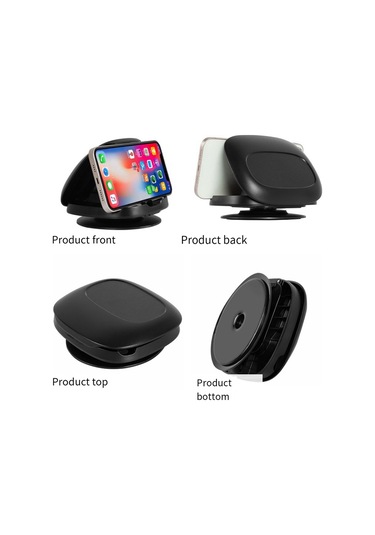 Otomobil Telefon Tutucu 360 Derece Dönebilen Telefon Tutucu Mat Siyah