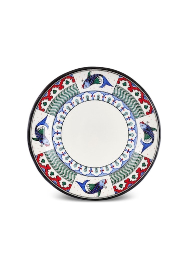 Karaca x Ömür Akkor İznik Balık Pasta Tabağı 21 cm