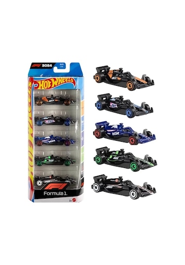 Hot Wheels Formula 1 2024 Araba Seti 5 Li Lisanslı Model Araç Koleksiyonu
