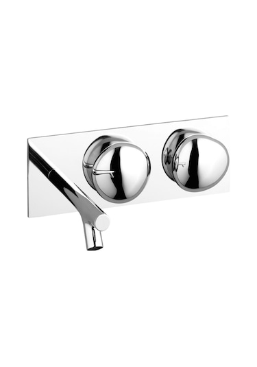 VitrA İstanbul A42845 Uzun Ankastre Sıva Üstü Lavabo Bataryası Krom
