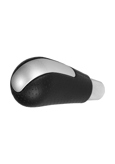 Ranyeek Mazda 3 2008-2011 Otomatik Vites Çubuğu Kolu - Siyah Pu Deri Ve Metal, Delikli Tipi, 10 4.7cm Boyutunda Siyah