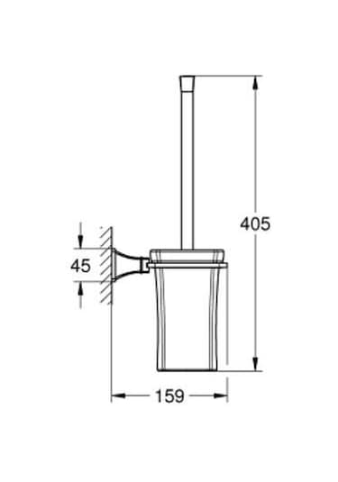 Grohe Grandera Tuvalet Fırçası Seti - 40946000 Gri