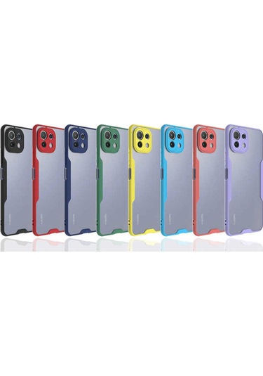 Xiaomi Mi 11 Lite Kapak Colorful Kamera Korumalı Silikon Kılıf